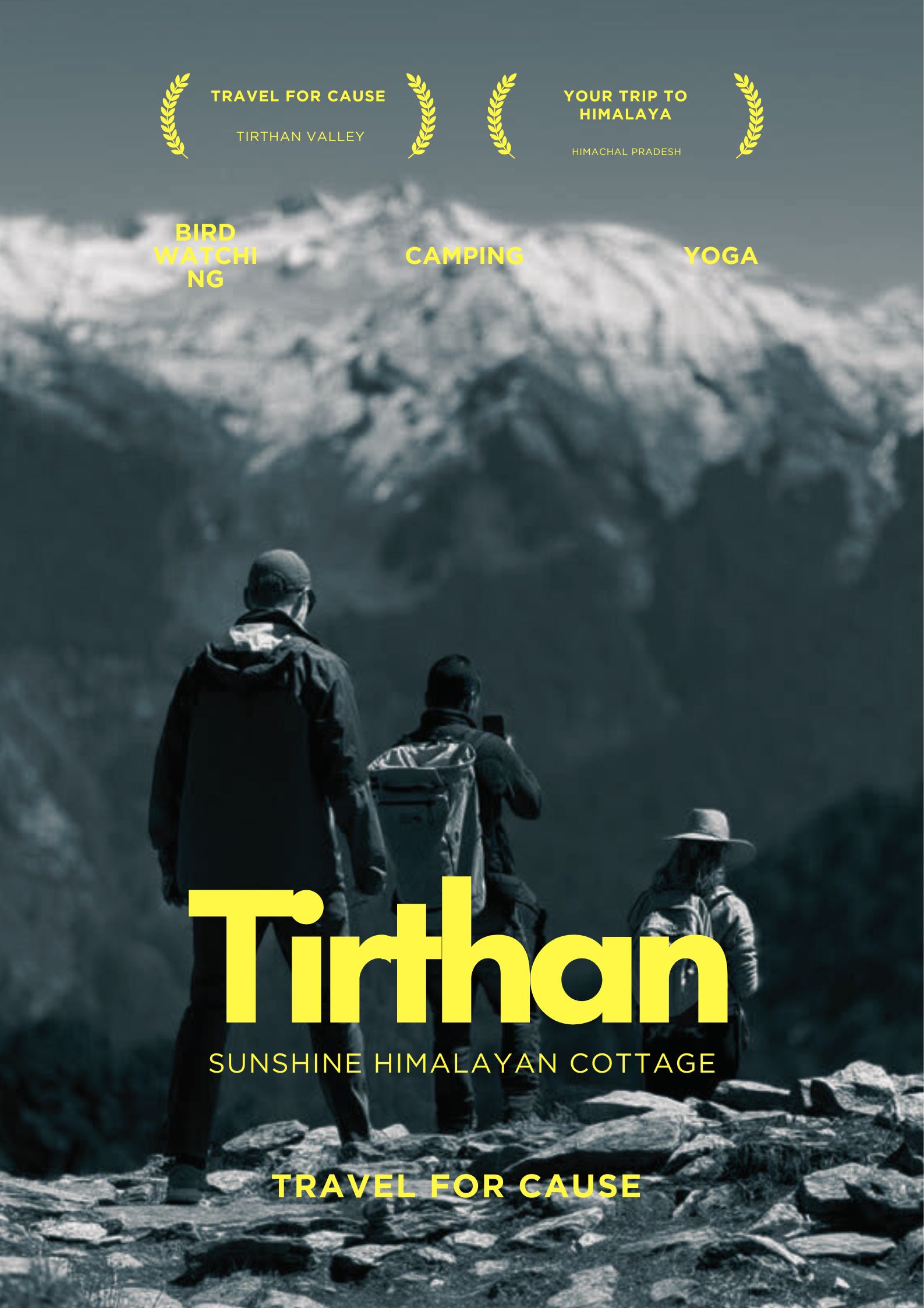 Yellow Blue Bold Minimalist Documentary Movie Poster